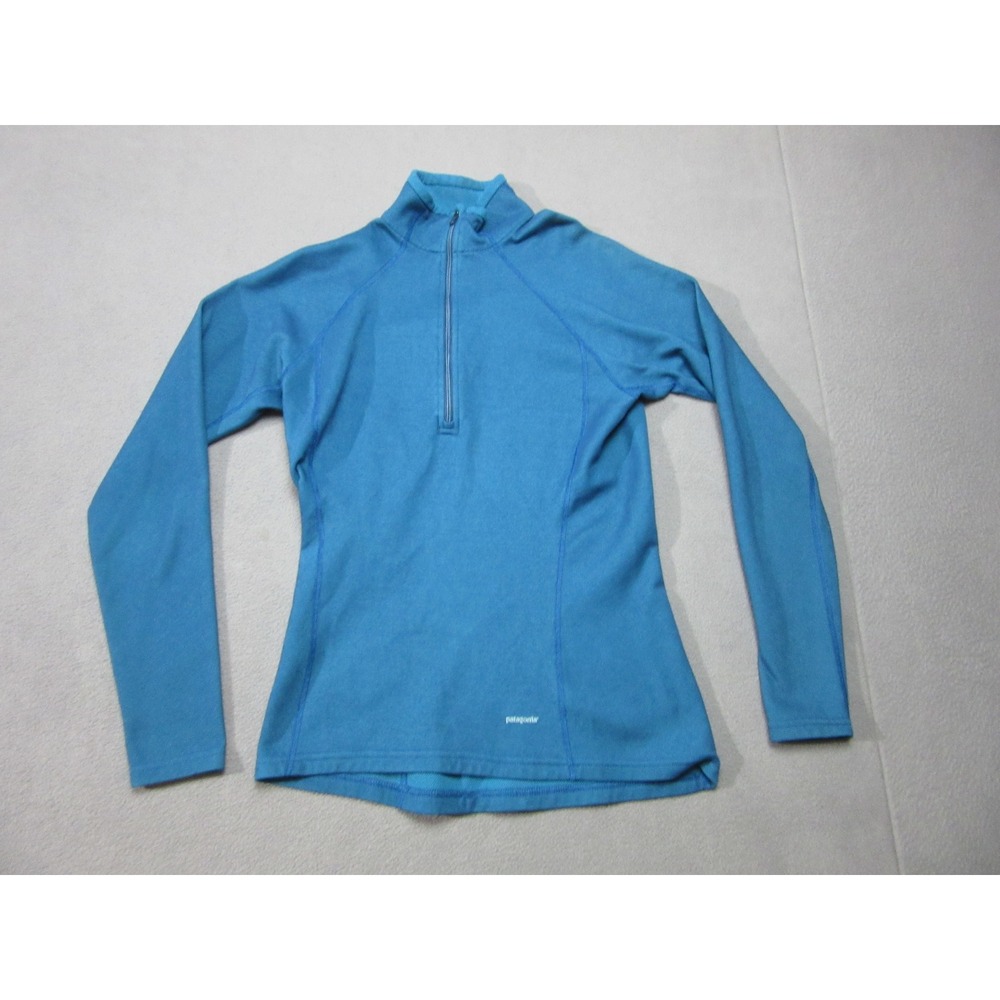 Patagonia Capilene 1/4 Zip Pullover Womens Small Blue Performance Top Outdoor